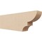 Ekena Millwork 2in. W x 4in. H x 12in. L Ridgewood Woodgrain TimberThane Rafter Tail, Primed Tan RFTUR02X04X12RIDRCPR - alternate 1